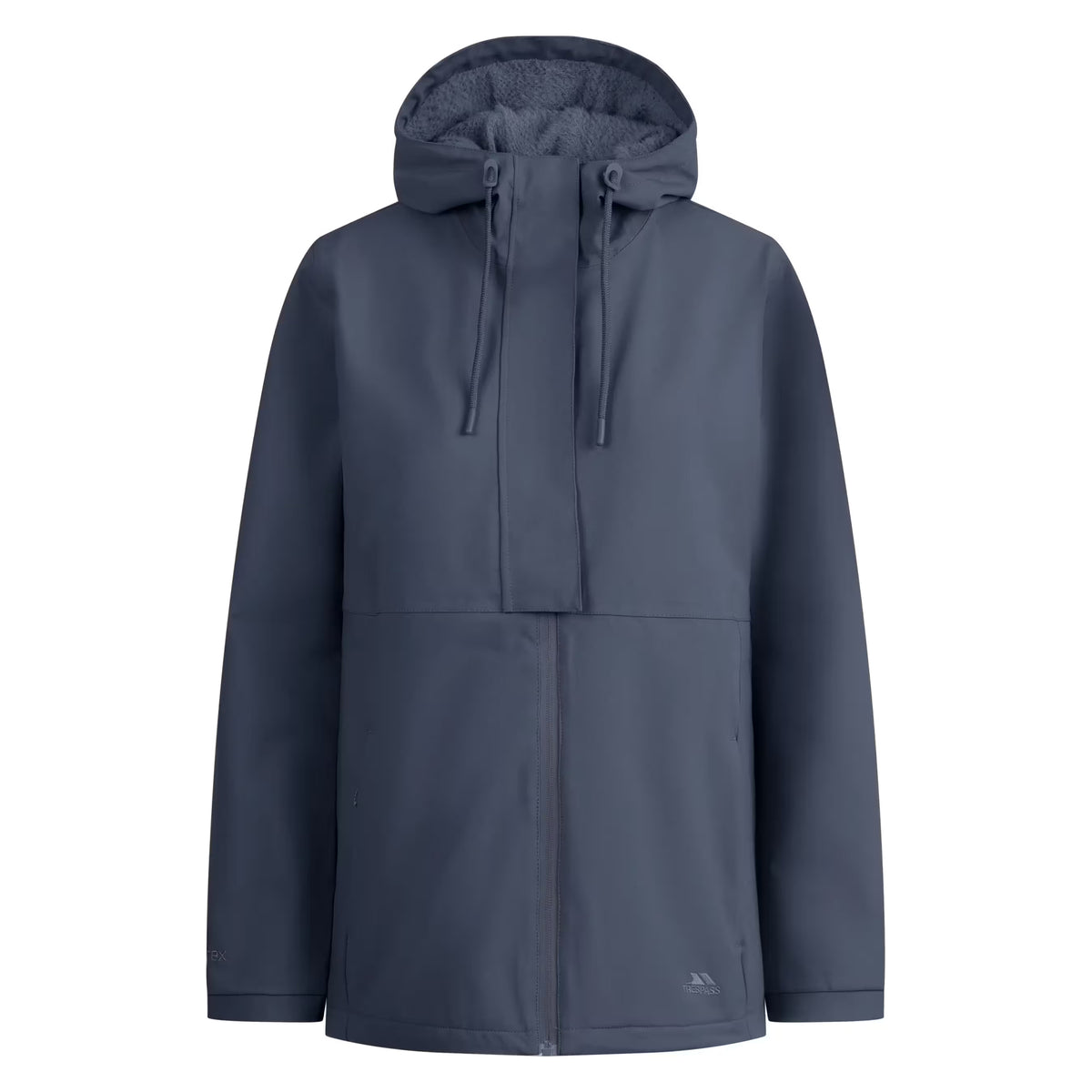 Stone Blue - Front - Trespass Womens-Ladies Jodie Waterproof Jacket