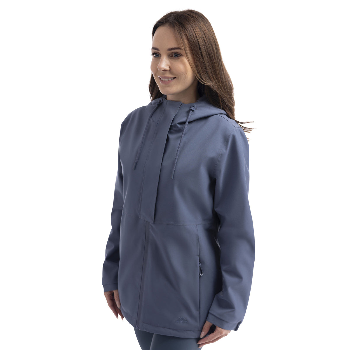 Stone Blue - Side - Trespass Womens-Ladies Jodie Waterproof Jacket