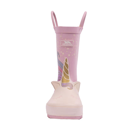 Pink - Pack Shot - Trespass Childrens-Kids Unicorn Wellington Boots