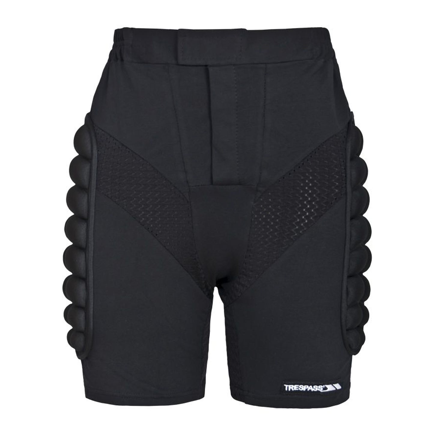 Black - Back - Trespass Mens Impact Padded Impact Shorts