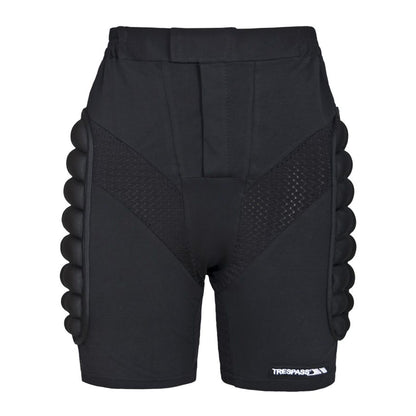 Black - Back - Trespass Mens Impact Padded Impact Shorts