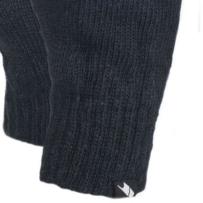 Black - Side - Trespass Mens Bargo Knitted Gloves
