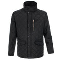 Black - Front - Trespass Mens Argyle Quilted Jacket