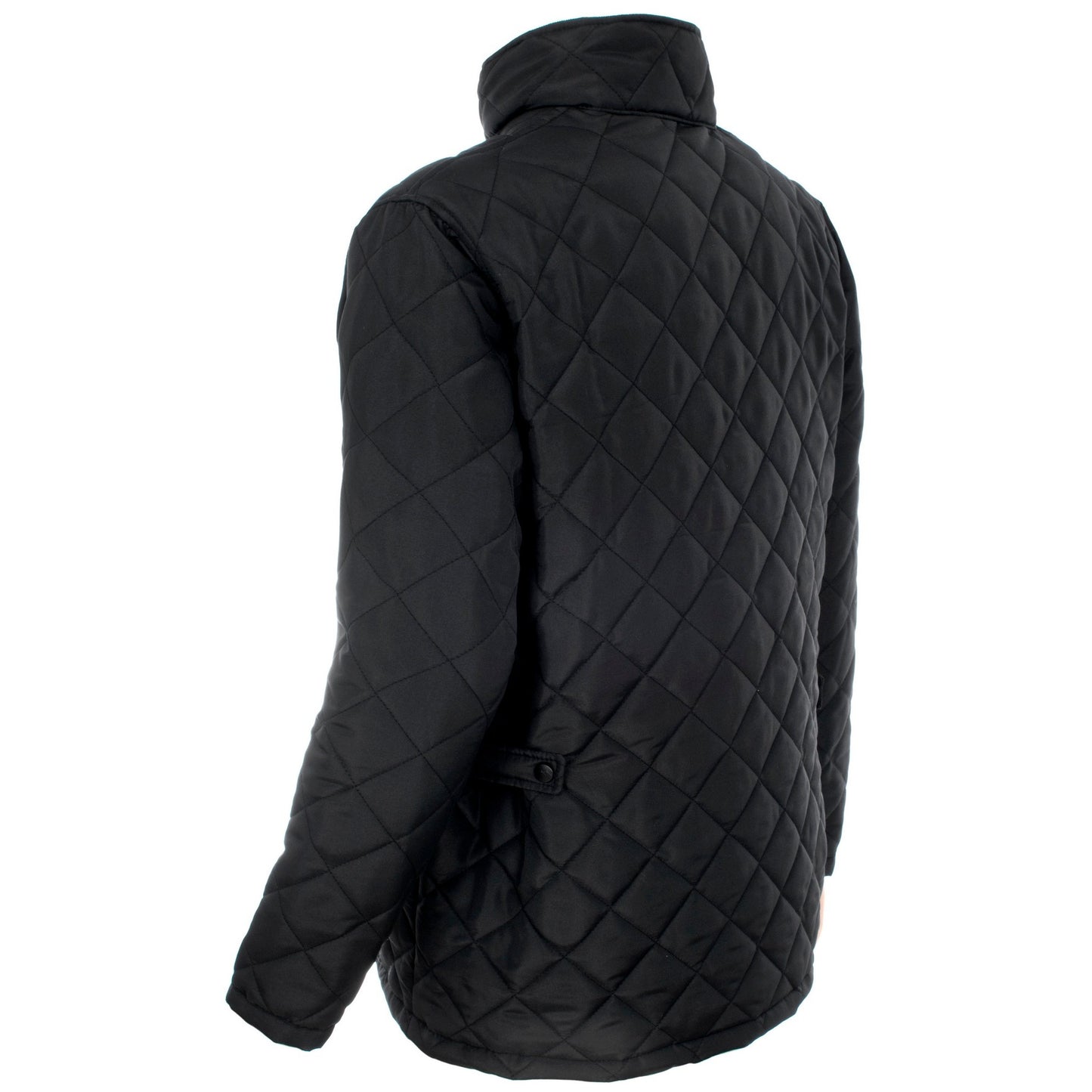 Black - Back - Trespass Mens Argyle Quilted Jacket