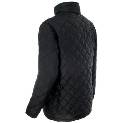 Black - Back - Trespass Mens Argyle Quilted Jacket