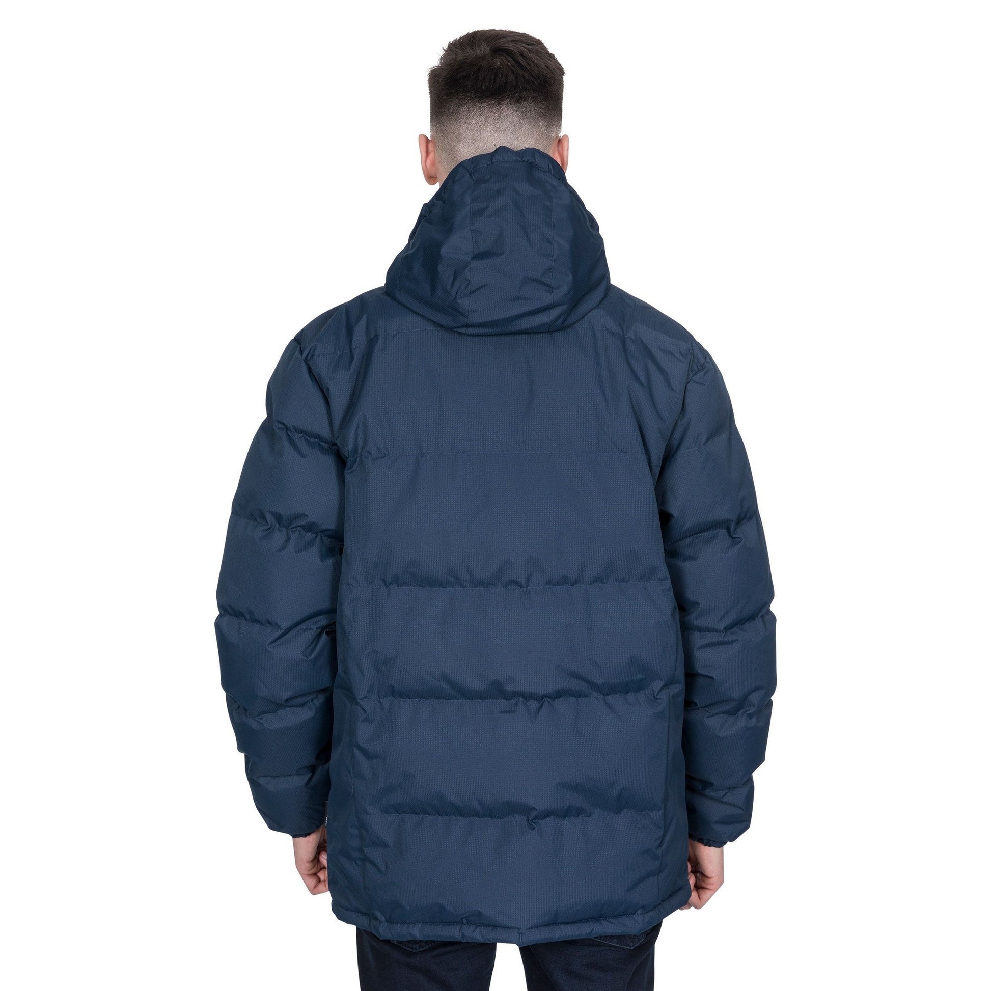 Navy - Side - Trespass Mens Clip Padded Jacket