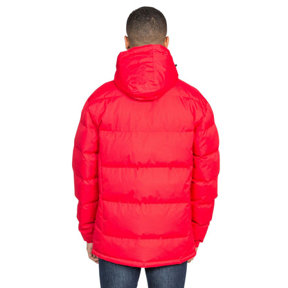 Red - Side - Trespass Mens Clip Padded Jacket