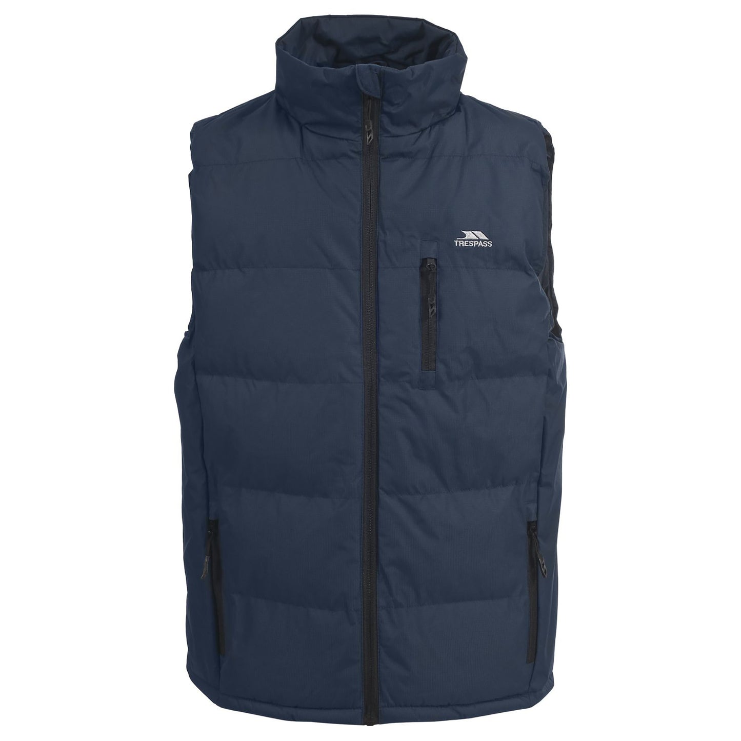 Navy - Front - Trespass Mens Clasp Padded Gilet-Bodywarmer