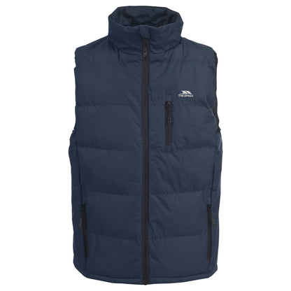 Navy - Front - Trespass Mens Clasp Padded Gilet-Bodywarmer