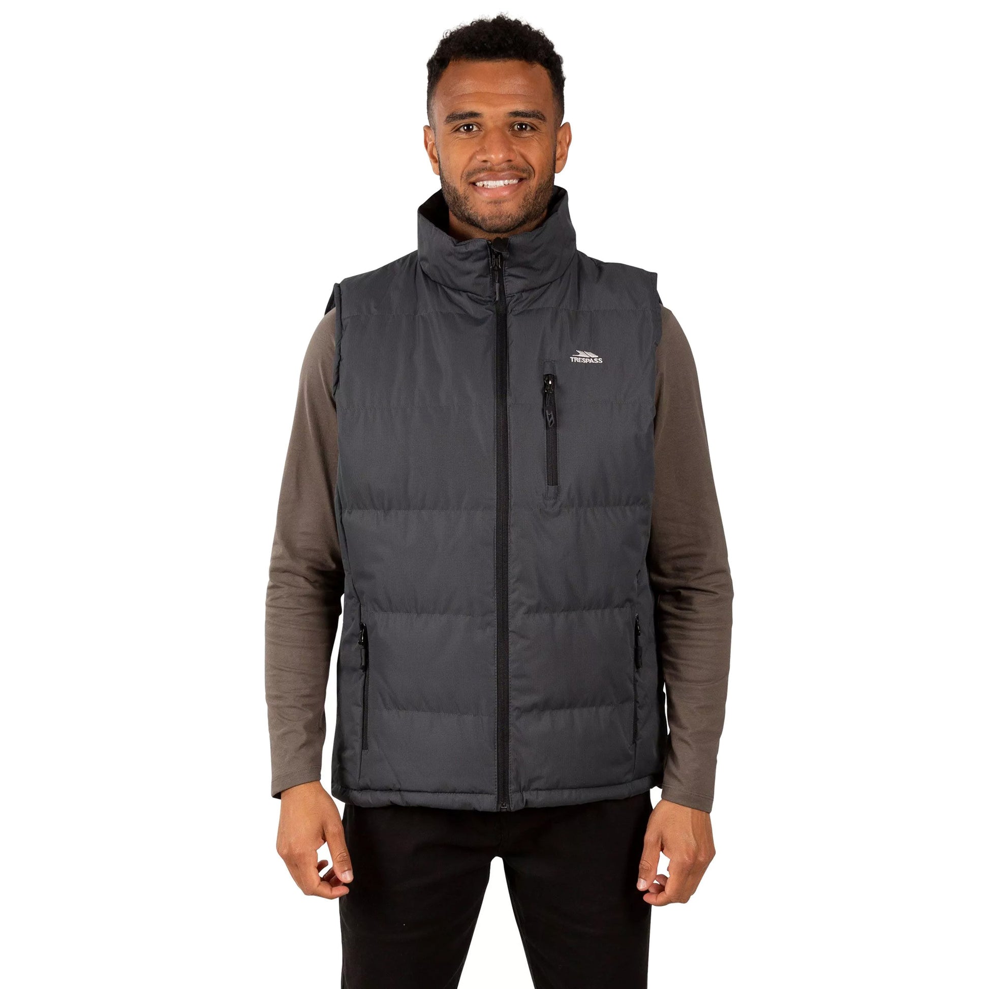 Flint - Side - Trespass Mens Clasp Padded Gilet-Bodywarmer