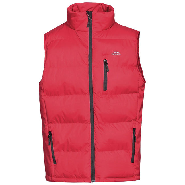 Red - Front - Trespass Mens Clasp Padded Gilet-Bodywarmer