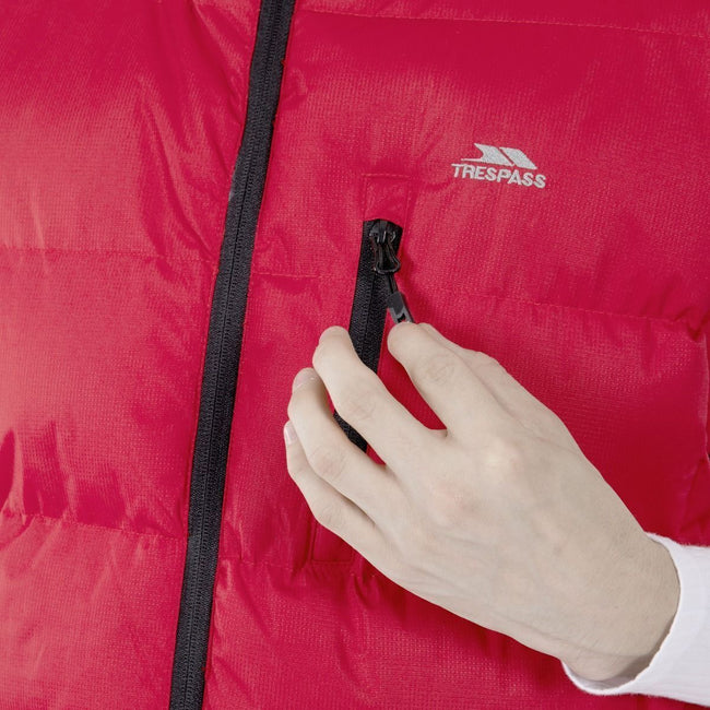 Red - Pack Shot - Trespass Mens Clasp Padded Gilet-Bodywarmer