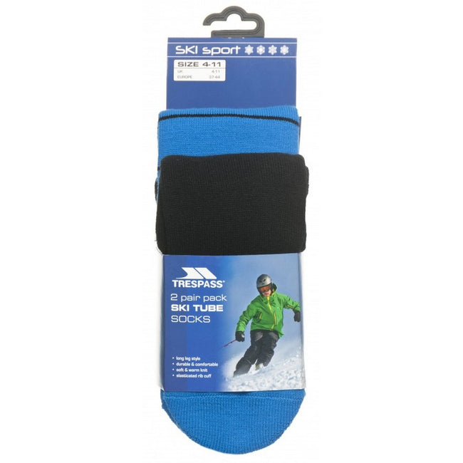 Black-Ultramarine - Back - Trespass Mens Toppy Ski Tube Socks (2 Pairs)