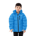 Blue - Side - Trespass Kids Boys Tuff Padded Winter Jacket