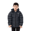 Black - Side - Trespass Kids Boys Tuff Padded Winter Jacket