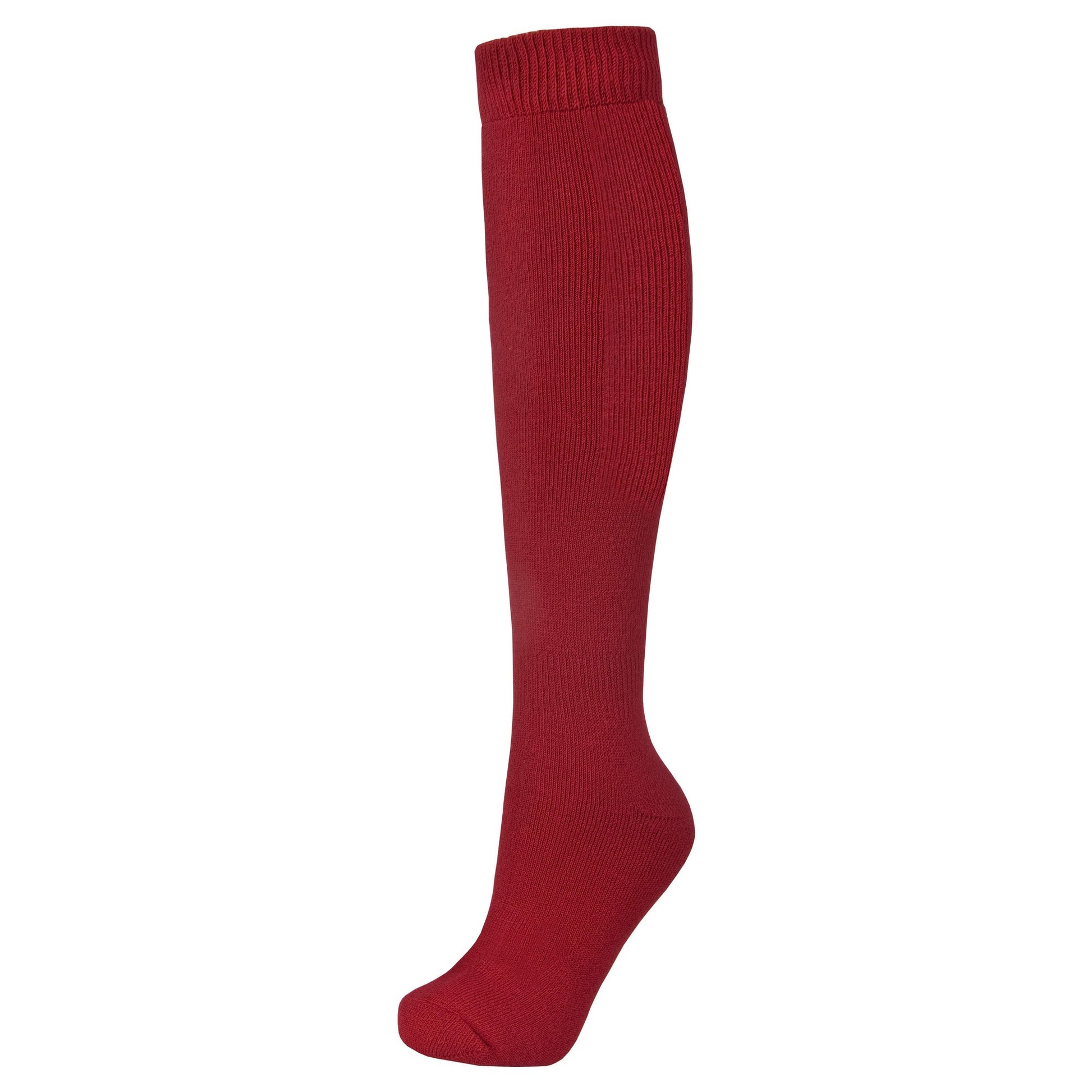 Red - Back - Trespass Adults Unisex Tech Luxury Merino Wool Blend Ski Tube Socks
