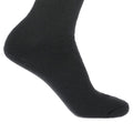 Black - Side - Trespass Adults Unisex Tech Luxury Merino Wool Blend Ski Tube Socks