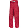 Red - Front - Trespass Kids Unisex Marvelous Ski Pants With Detachable Braces