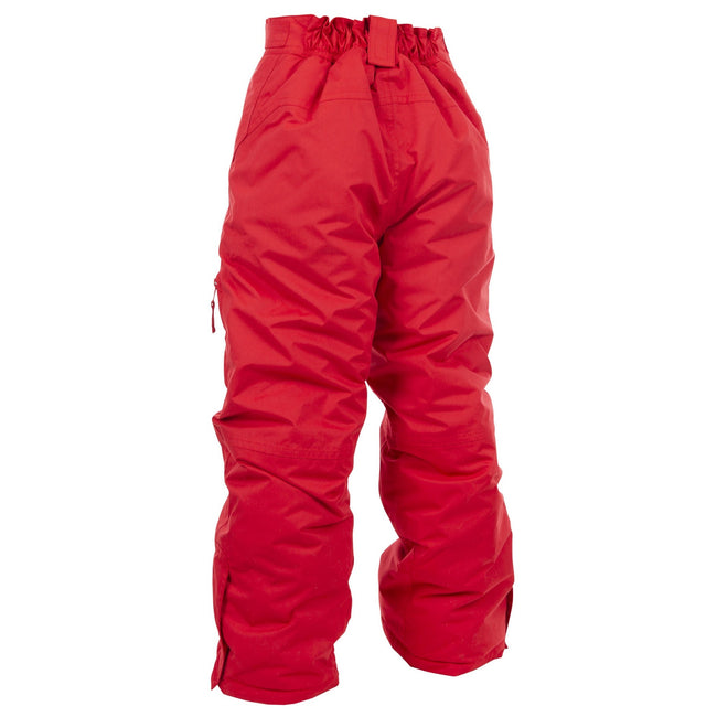 Red - Back - Trespass Kids Unisex Marvelous Ski Pants With Detachable Braces