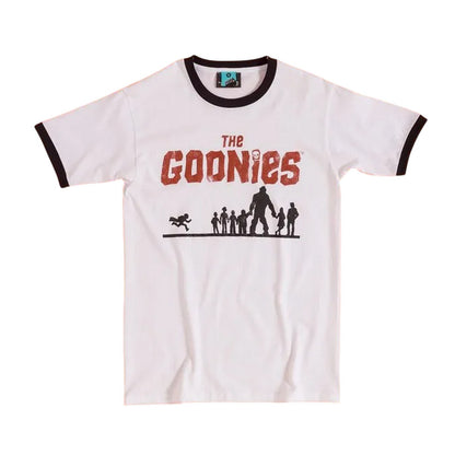 White-Black - Front - The Goonies Unisex Adult Silhouette T-Shirt