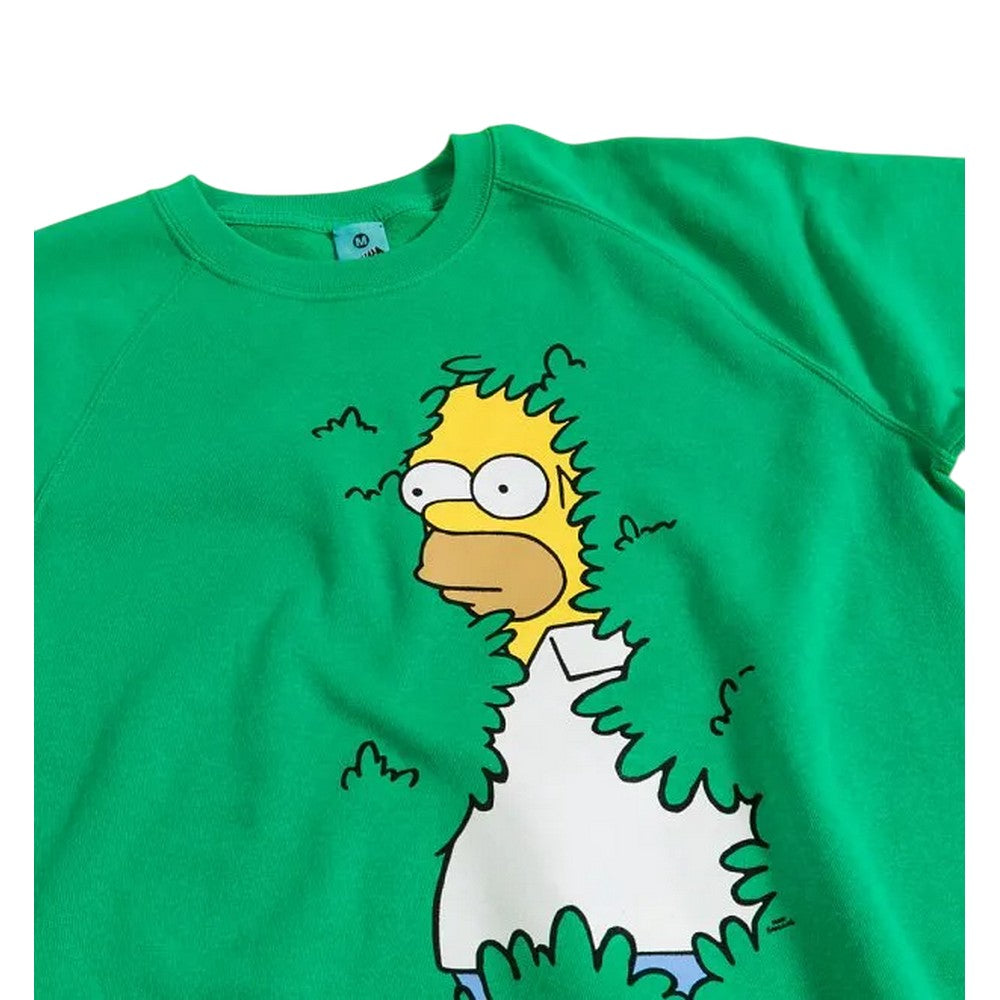 Green - Side - The Simpsons Unisex Adult Homer Hedge Sweater Top