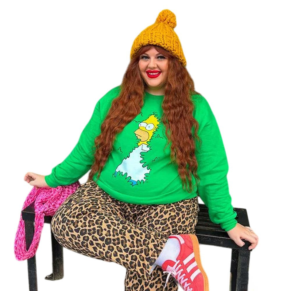Green - Lifestyle - The Simpsons Unisex Adult Homer Hedge Sweater Top