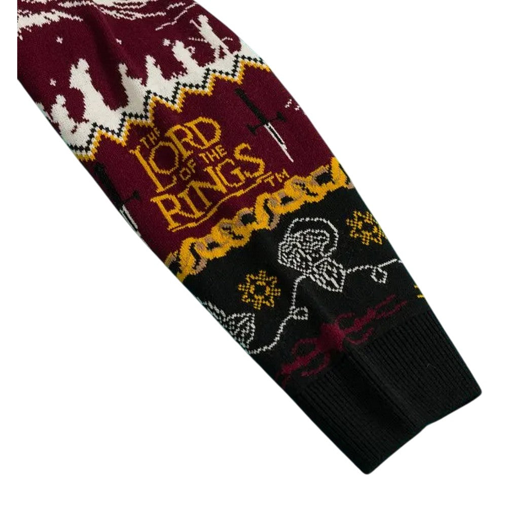 Maroon-Black-Orange - Lifestyle - Lord Of The Rings Unisex Adult One Ring To Rule Them All Christmas Jumper