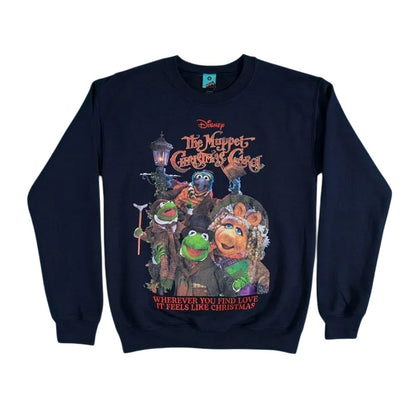 Navy - Front - The Muppets Christmas Carol Unisex Adult Sweater Top
