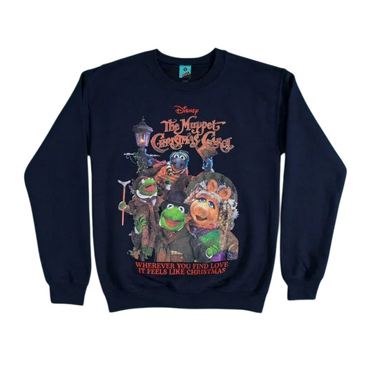 Navy - Front - The Muppets Christmas Carol Unisex Adult Sweater Top