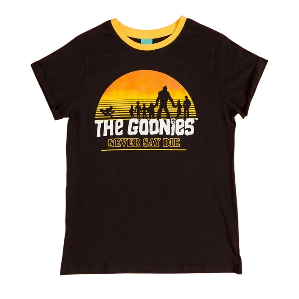 Black - Back - The Goonies Womens-Ladies Never Say Die Pyjama Set
