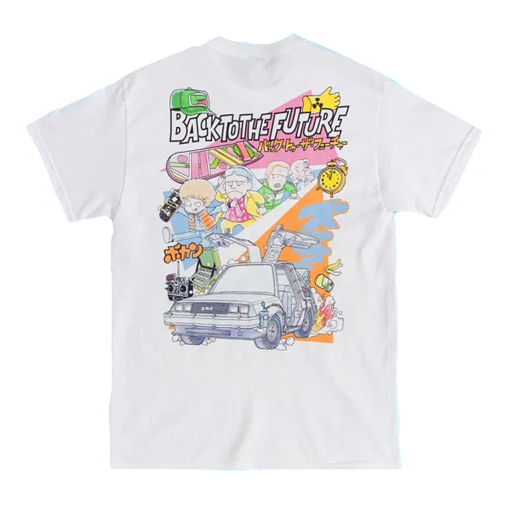 White-Off White - Back - Back To The Future Unisex Adult Cartoon Back Print T-Shirt