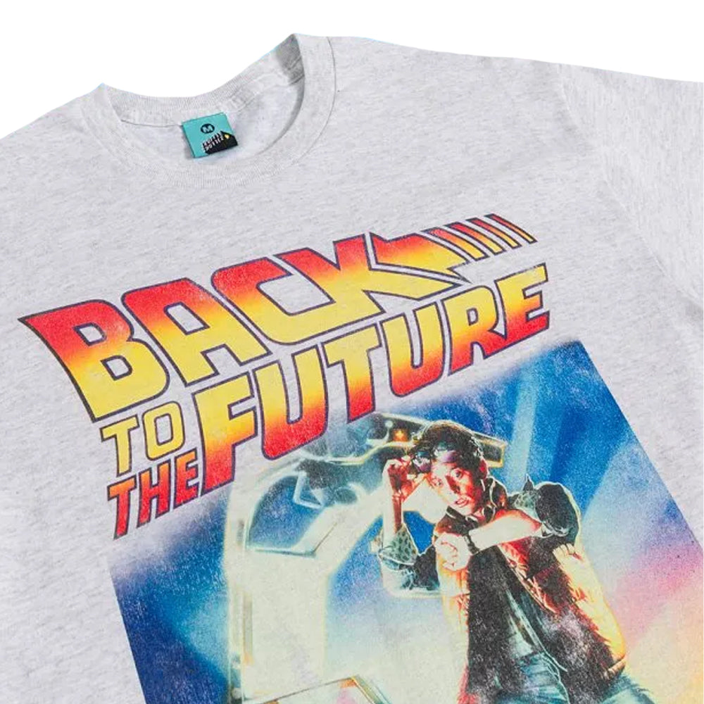 Grey - Side - Back To The Future Unisex Adult Movie Poster T-Shirt
