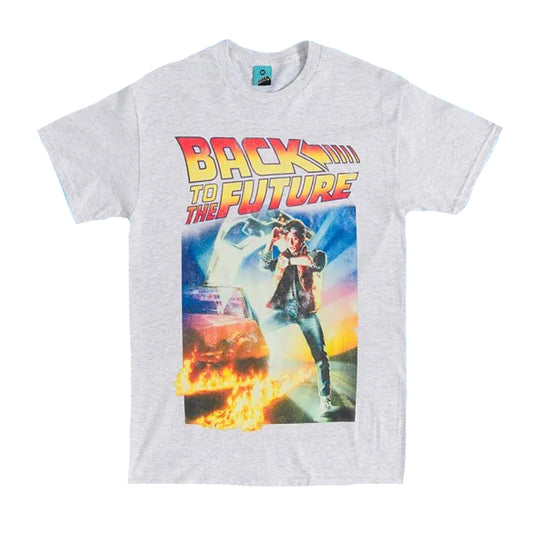 Grey - Front - Back To The Future Unisex Adult Movie Poster T-Shirt