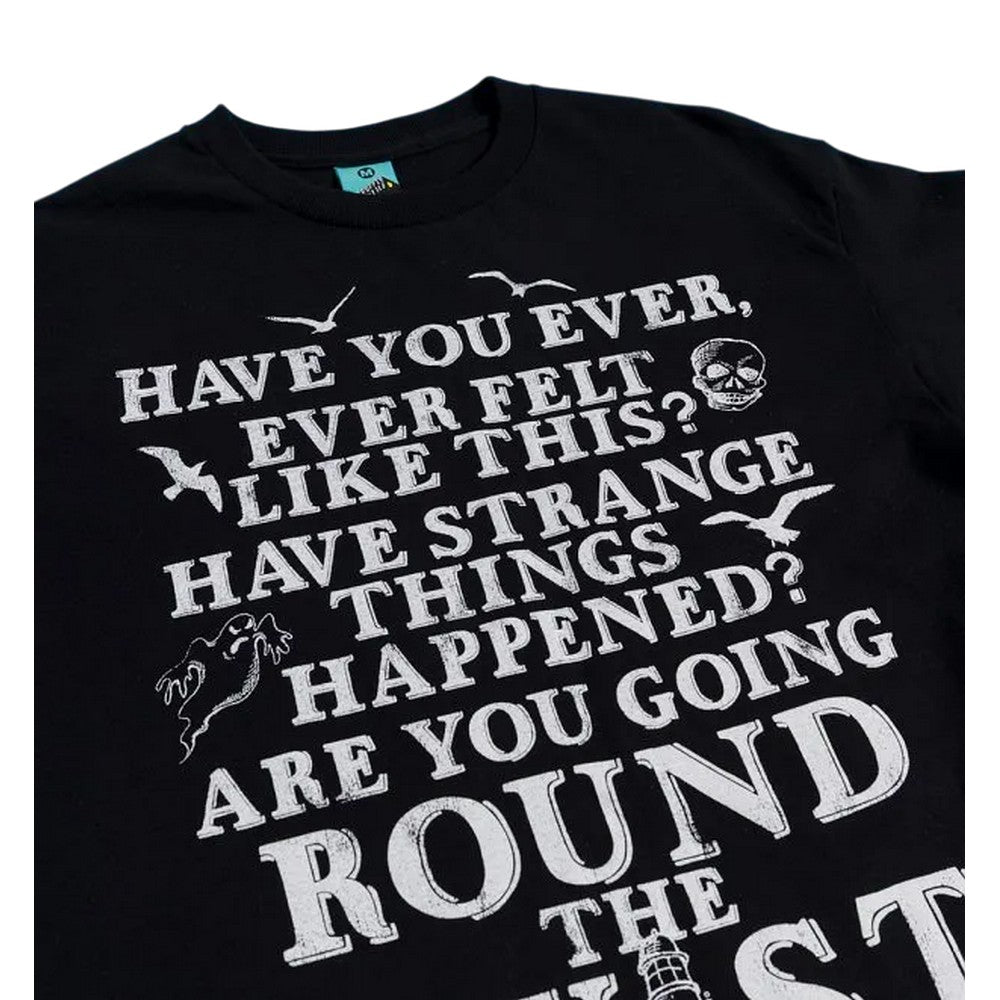 Black-Charcoal - Side - Round The Twist Unisex Adult Have You Ever Theme Tune T-Shirt