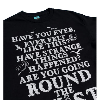 Black-Charcoal - Side - Round The Twist Unisex Adult Have You Ever Theme Tune T-Shirt
