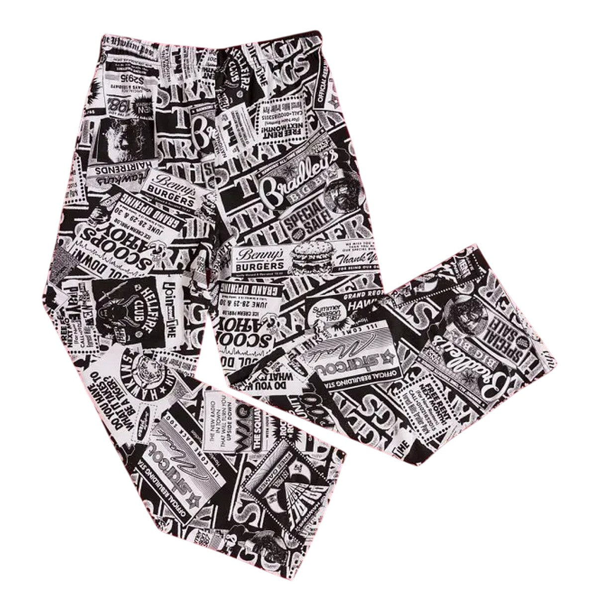 White - Back - Stranger Things Unisex Adult Adverts Montage Lounge Pants