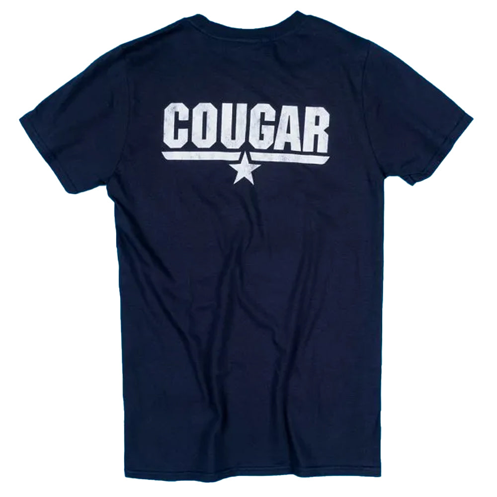 Blue - Back - Top Gun Mens Cougar Back Print T-Shirt