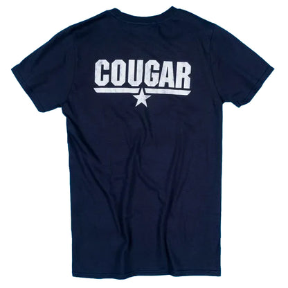 Blue - Back - Top Gun Mens Cougar Back Print T-Shirt