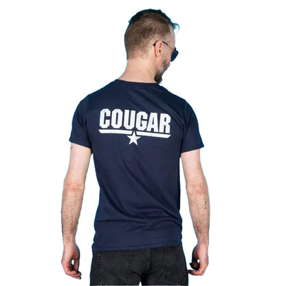 Blue - Lifestyle - Top Gun Mens Cougar Back Print T-Shirt