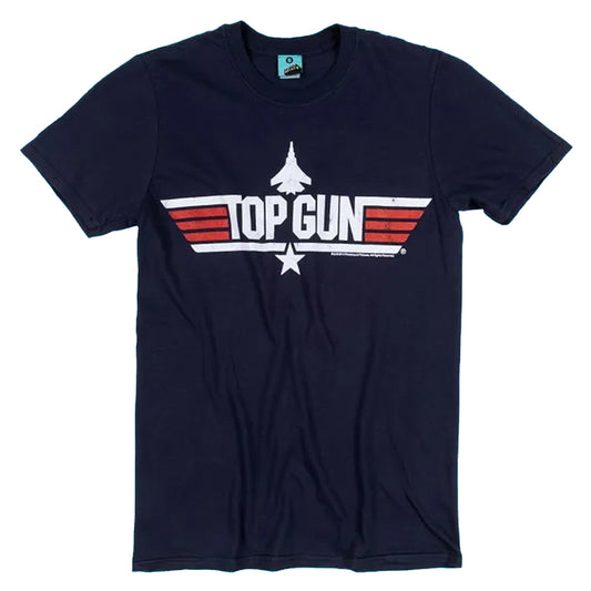 Blue - Front - Top Gun Mens Cougar Back Print T-Shirt