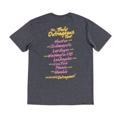 Charcoal Marl - Back - Jem And The Holograms Unisex Adult Truly Outrageous Tour T-Shirt