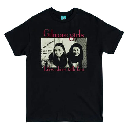 Black-Charcoal - Front - Gilmore Girls Unisex Adult Life´s Short Talk Fast T-Shirt