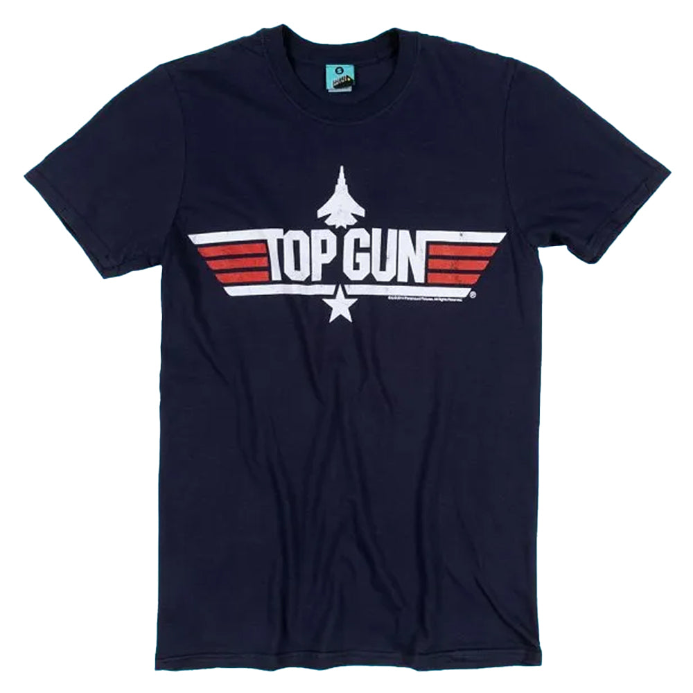 Blue - Front - Top Gun Mens Cougar Back Print T-Shirt