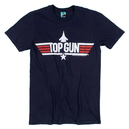 Blue - Front - Top Gun Mens Cougar Back Print T-Shirt