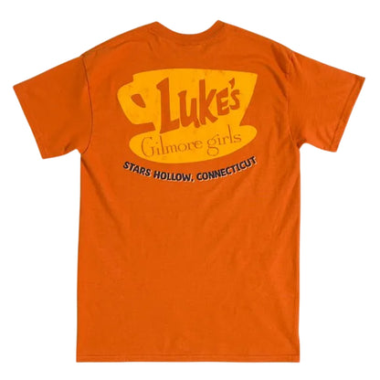 Orange - Back - Gilmore Girls Unisex Adult Welcome To Lukes Back Print T-Shirt