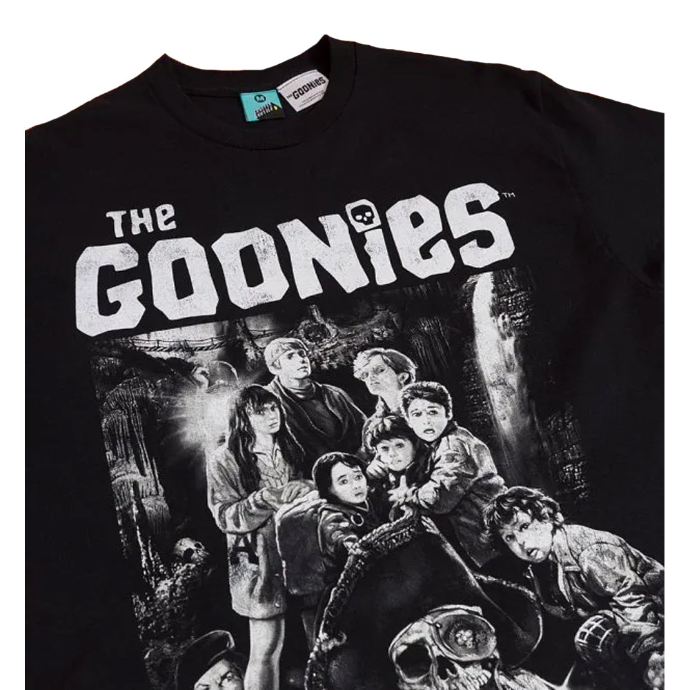 Black - Side - The Goonies Unisex Adult Cast Names Back Print T-Shirt
