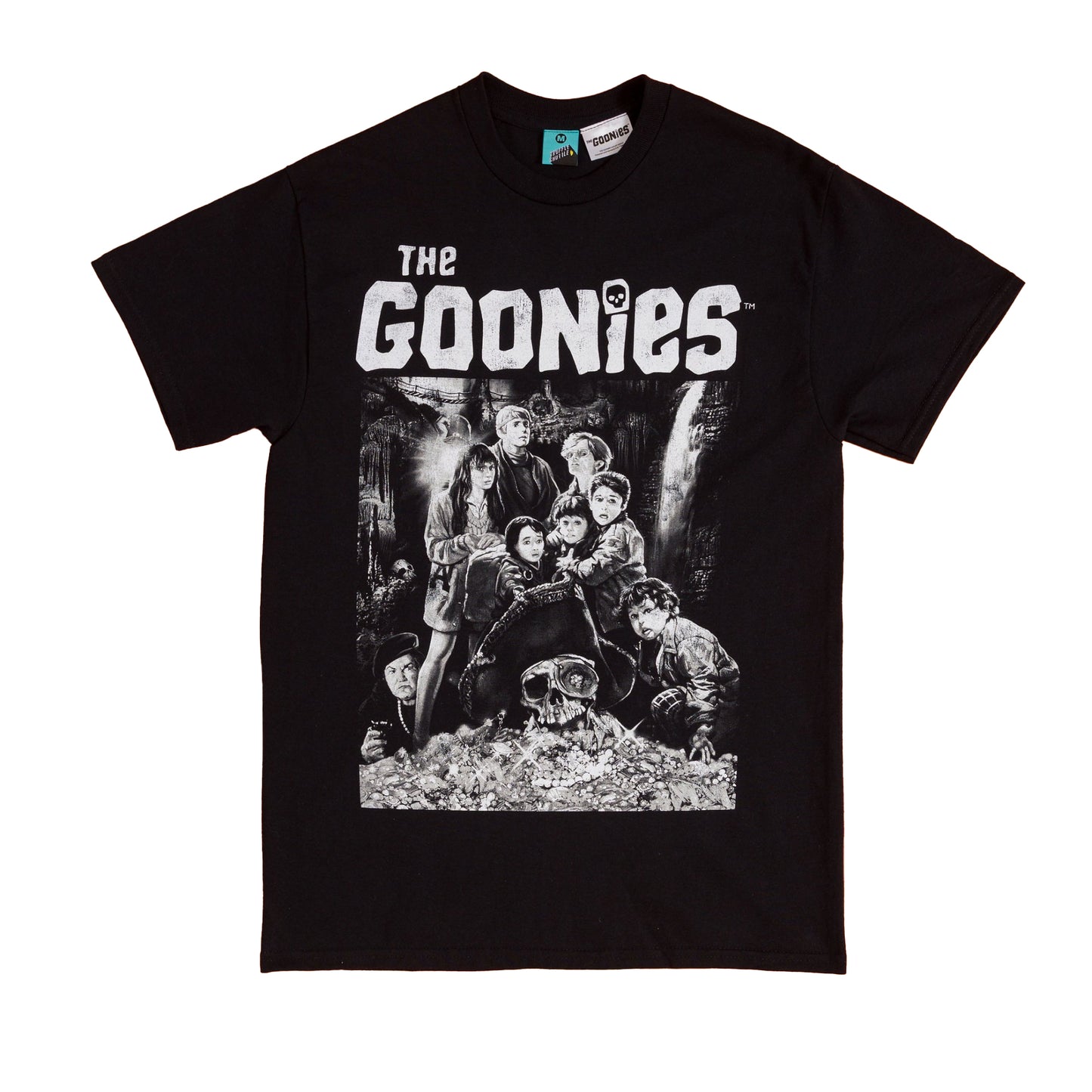 Black - Front - The Goonies Unisex Adult Cast Names Back Print T-Shirt