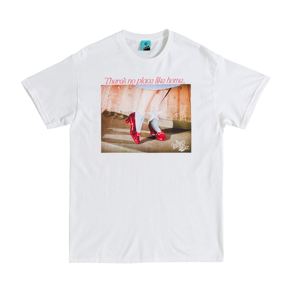 White - Front - The Wizard Of Oz Unisex Adult Ruby Slippers T-Shirt