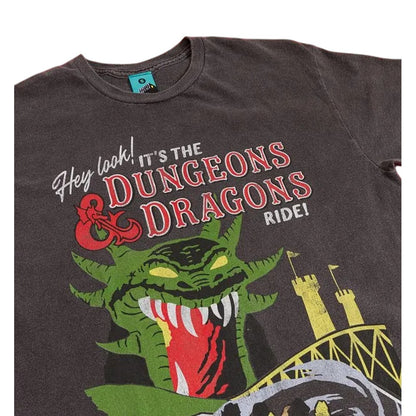 Charcoal - Side - Dungeons & Dragons Unisex Adult Ride Vintage Wash T-Shirt