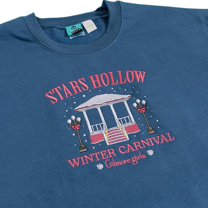 Indigo Blue - Side - Gilmore Girls Unisex Adult Winter Festival Christmas Sweatshirt